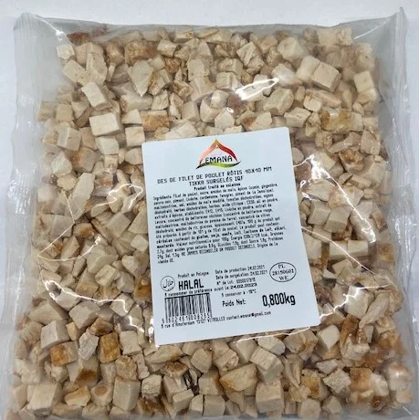 Dés de poulet Tikka 800g EMANA c12